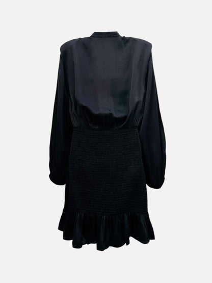 Pre - loved MAJE Neck Tie Black Short Dress at Reems Closet