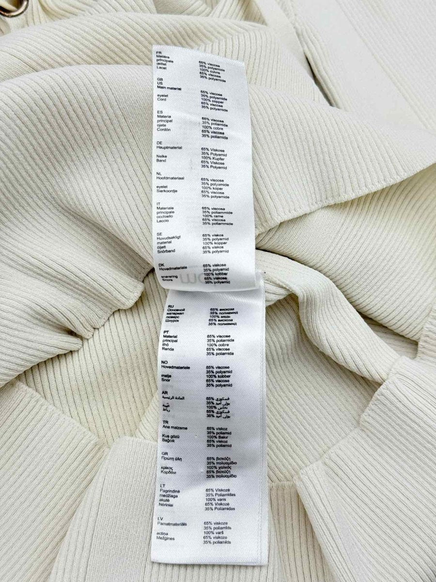 Pre - loved MAJE Off - white Ribbed Size Large Top at Reems Closet