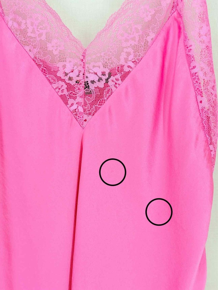 Pre - loved MAJE Pink Lace Trim Size Medium Top at Reems Closet