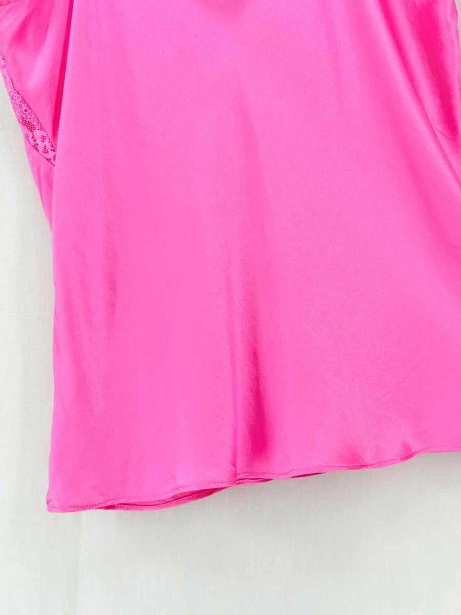 Pre - loved MAJE Pink Lace Trim Size Medium Top at Reems Closet