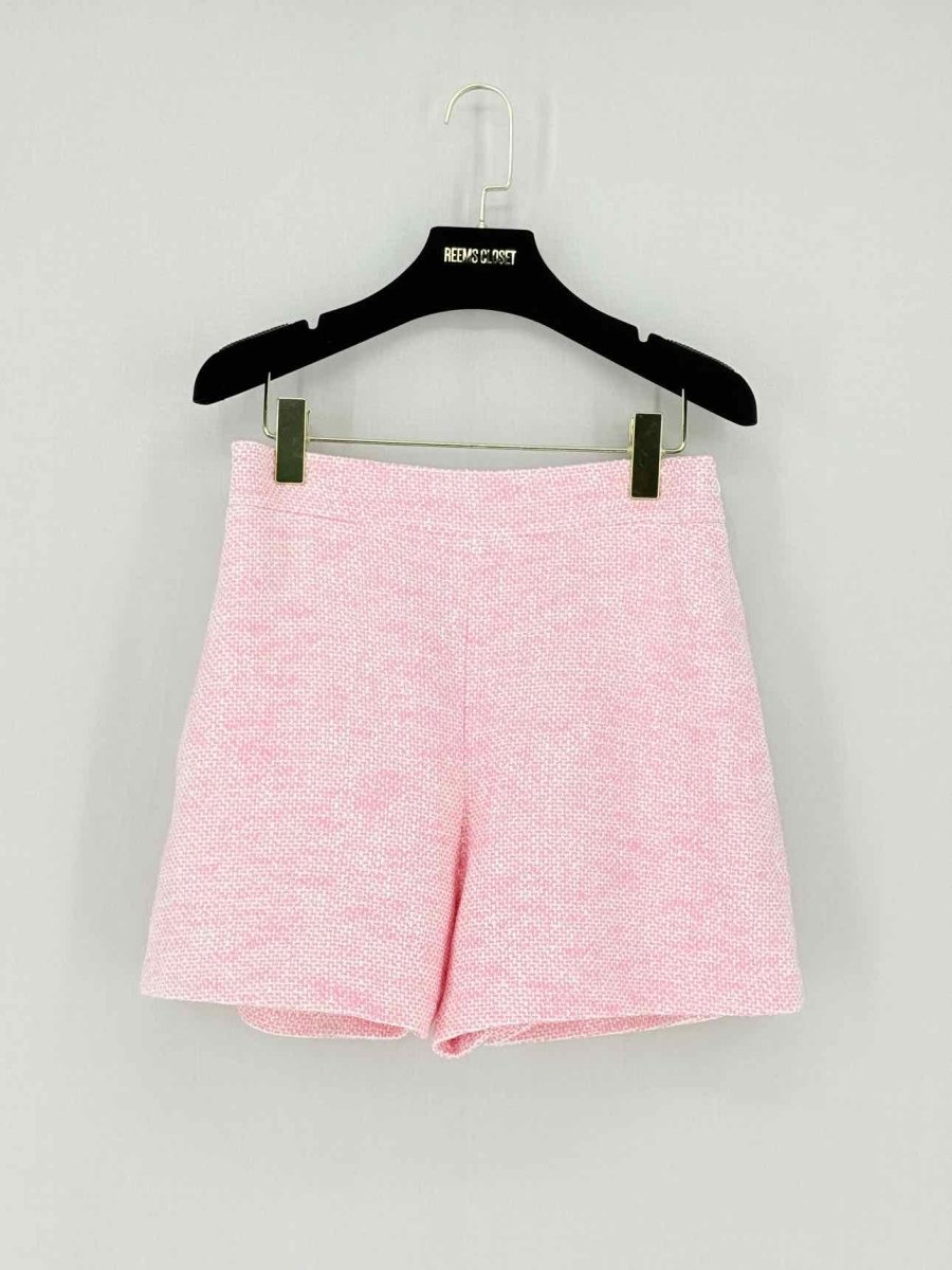 Pre - loved MAJE Pink Tweed Size US 8 Shorts at Reems Closet