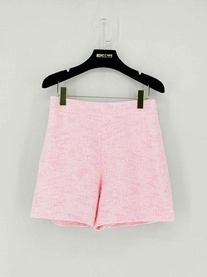 Pre - loved MAJE Pink Tweed Size US 8 Shorts at Reems Closet