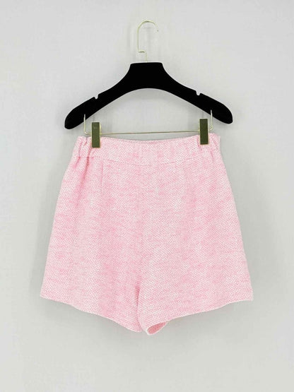Pre - loved MAJE Pink Tweed Size US 8 Shorts at Reems Closet