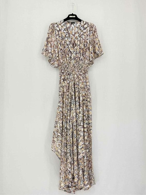 Pre-loved MAJE Rachelle White Multicolor Size US 6 Midi Dress at Reems Closet