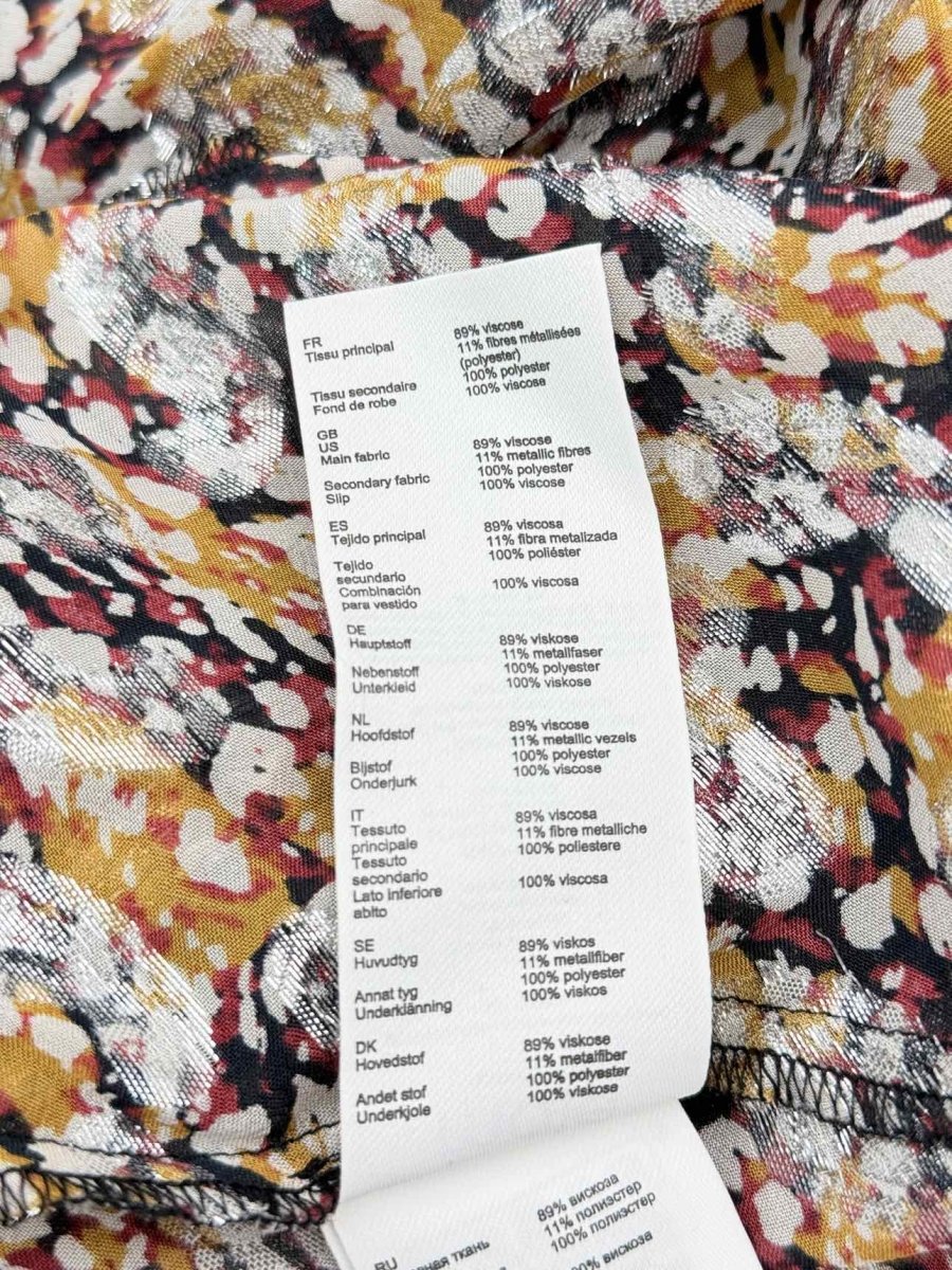 Pre-loved MAJE Rachelle White Multicolor Size US 6 Midi Dress at Reems Closet