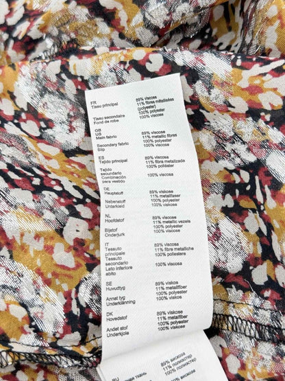 Pre-loved MAJE Rachelle White Multicolor Size US 6 Midi Dress at Reems Closet