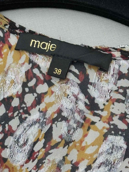 Pre-loved MAJE Rachelle White Multicolor Size US 6 Midi Dress at Reems Closet