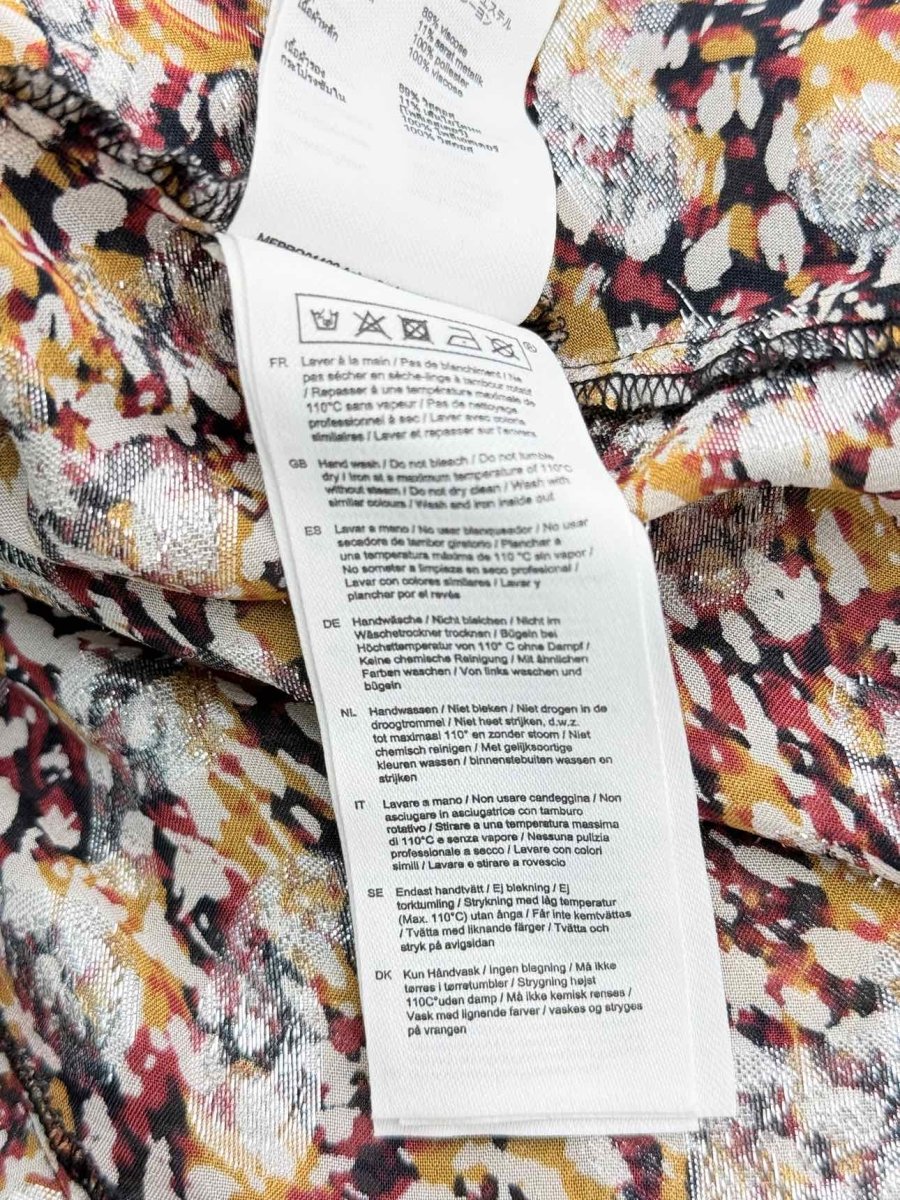 Pre-loved MAJE Rachelle White Multicolor Size US 6 Midi Dress at Reems Closet