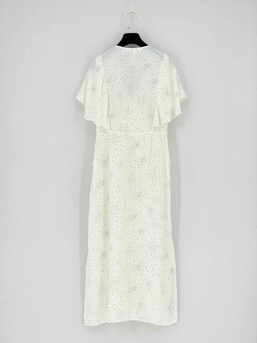 Pre - loved MAJE Racky Off - white & Black Size US 4 Midi Dress at Reems Closet