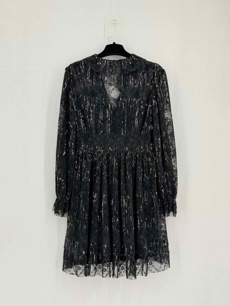 Pre-loved MAJE Reville Black Lace Size US 6 Short Dress at Reems Closet