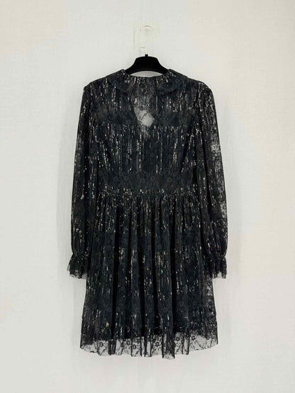 Pre-loved MAJE Reville Black Lace Size US 6 Short Dress at Reems Closet