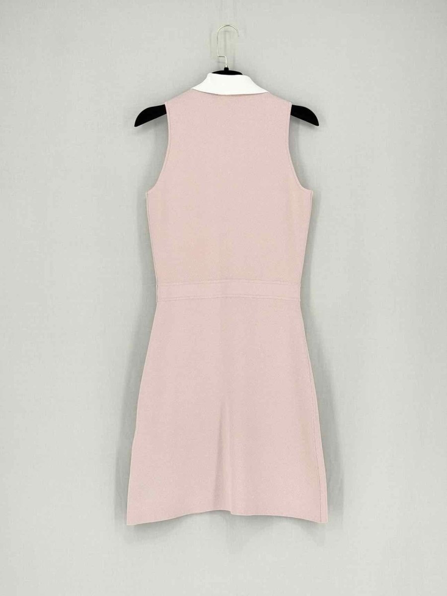 Pre - loved MAJE Revisto Knit Pink Size US 2 Short Dress at Reems Closet