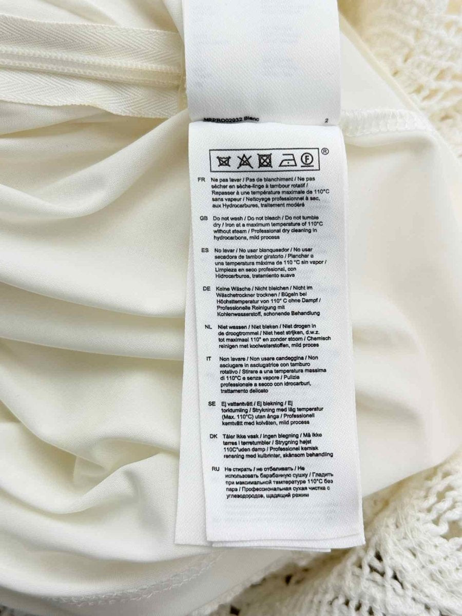 Pre - loved MAJE Ribambelle White Size US 6 Long Dress at Reems Closet