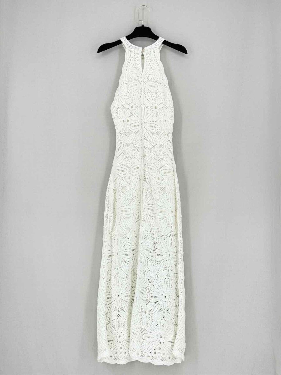 Pre - loved MAJE Ribambelle White Size US 6 Long Dress at Reems Closet