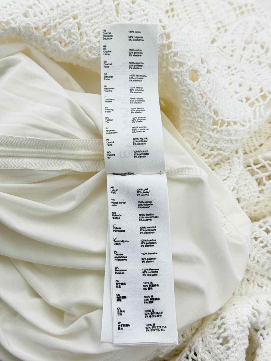 Pre - loved MAJE Ribambelle White Size US 6 Long Dress at Reems Closet