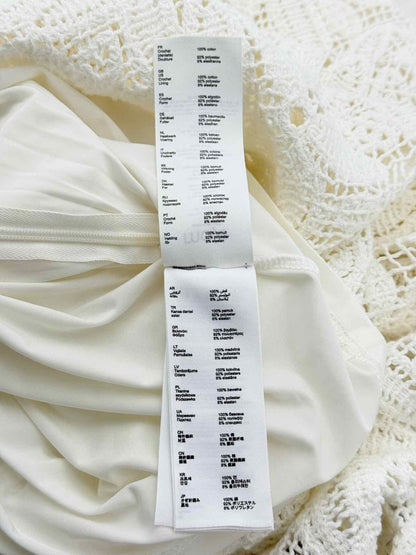 Pre - loved MAJE Ribambelle White Size US 6 Long Dress at Reems Closet