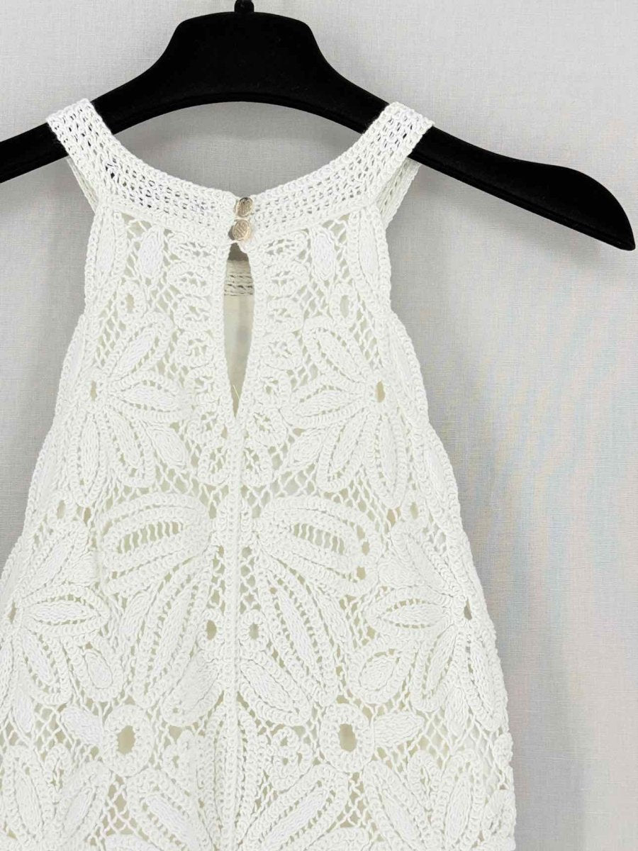 Pre - loved MAJE Ribambelle White Size US 6 Long Dress at Reems Closet