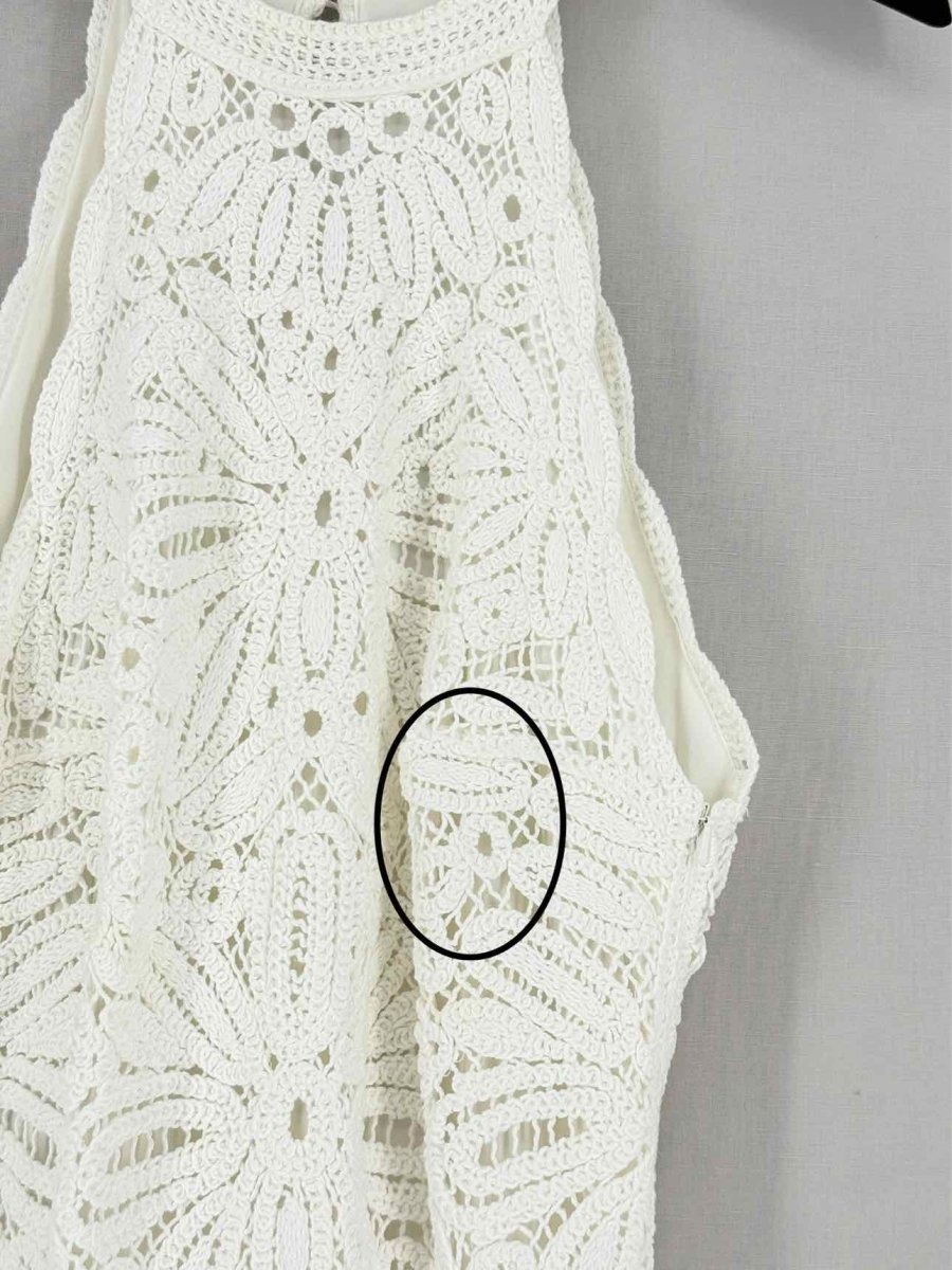 Pre - loved MAJE Ribambelle White Size US 6 Long Dress at Reems Closet