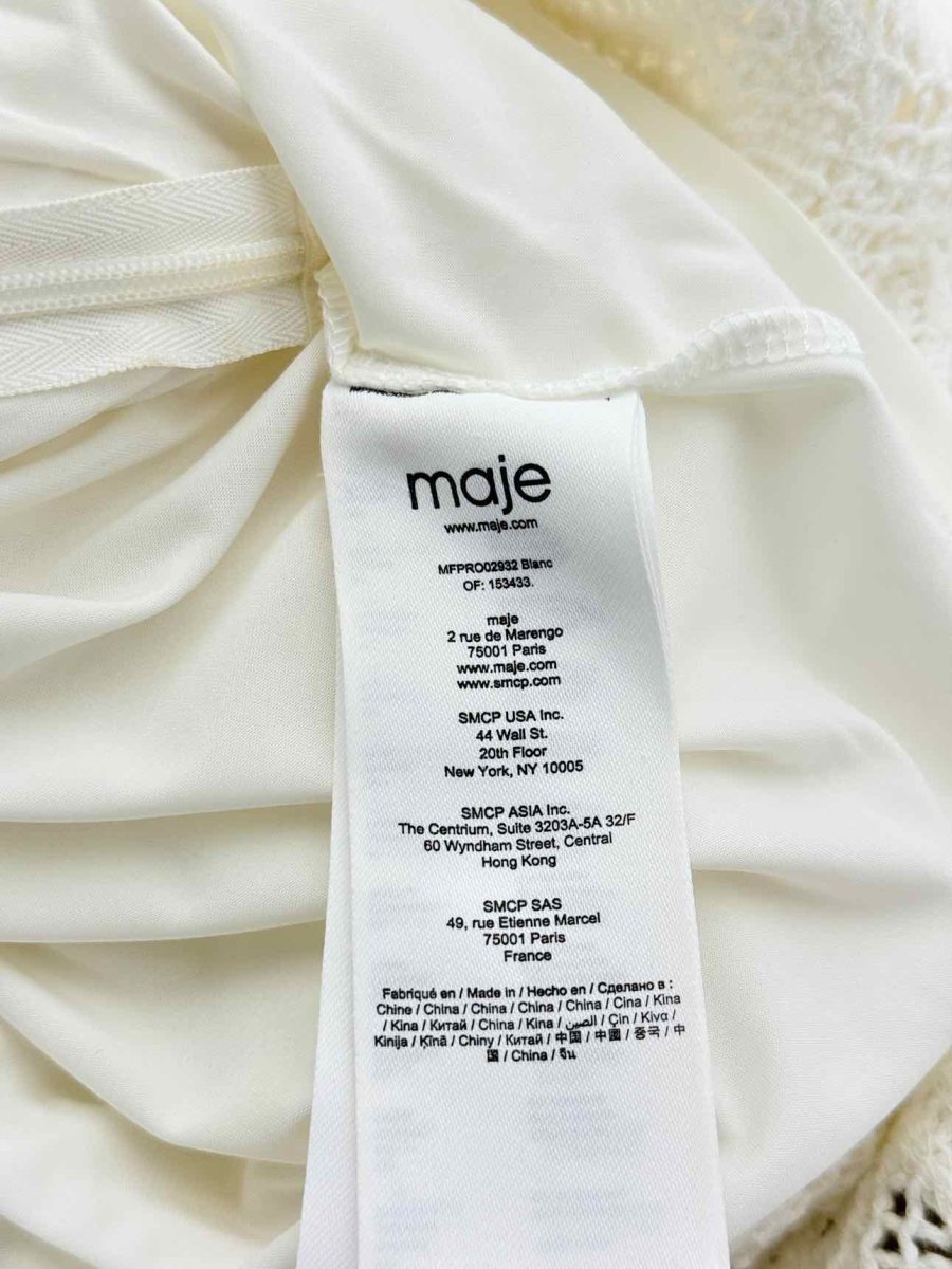 Pre - loved MAJE Ribambelle White Size US 6 Long Dress at Reems Closet