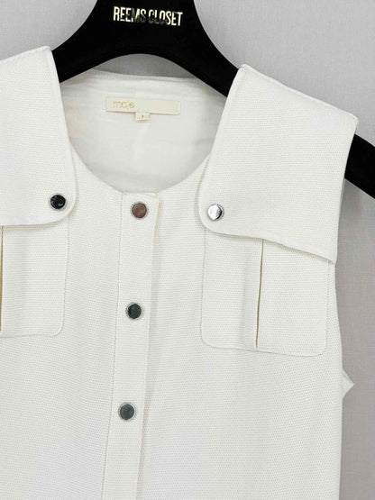 Pre-loved MAJE Rimelli White Size Small Short Dress at Reems Closet
