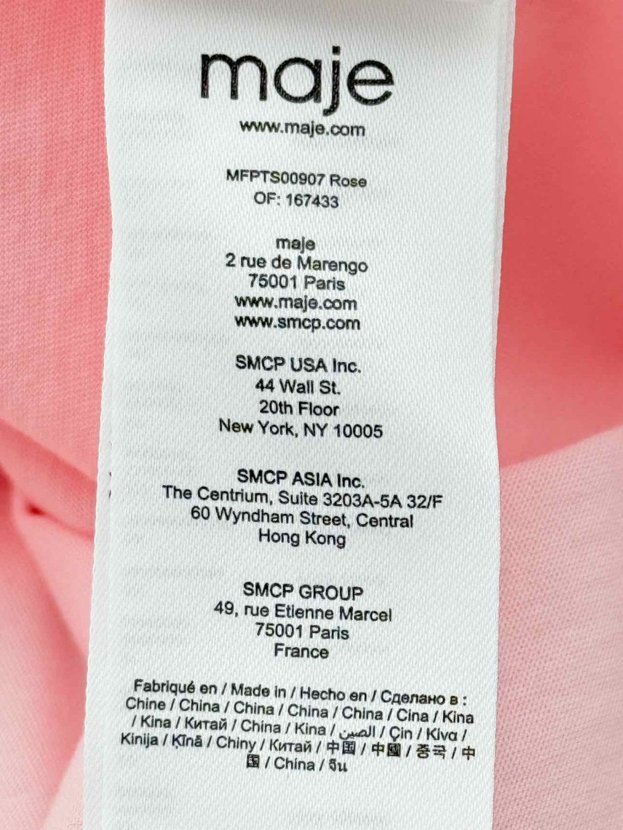 Pre - loved MAJE Rose Pink Size Small T-shirt at Reems Closet