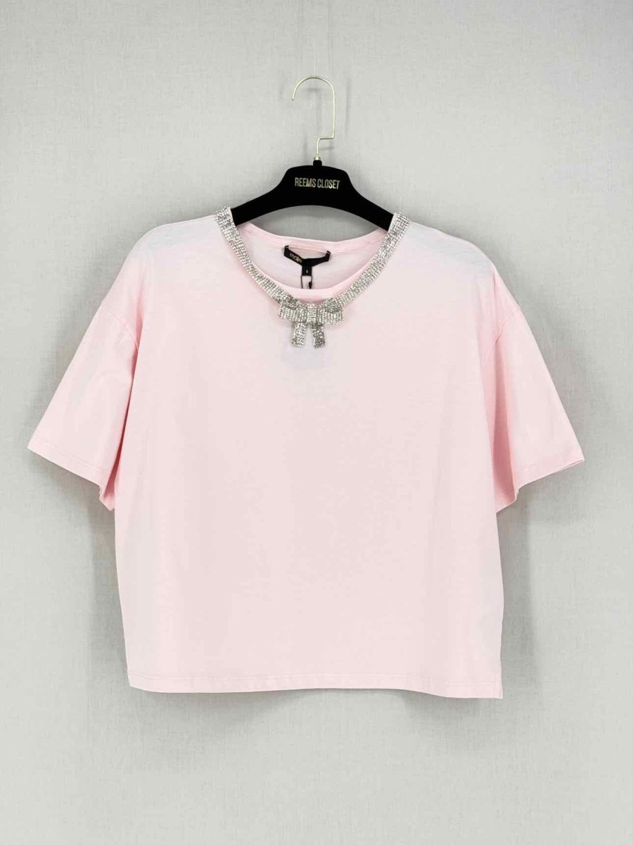 Pre - loved MAJE Rose Pink Size Small T-shirt at Reems Closet