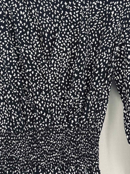 Pre-loved MAJE Rosila Black & White Size US 4 Midi Dress at Reems Closet