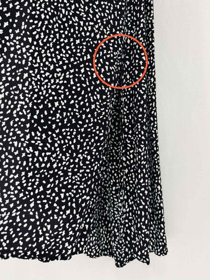 Pre-loved MAJE Rosila Black & White Size US 4 Midi Dress at Reems Closet