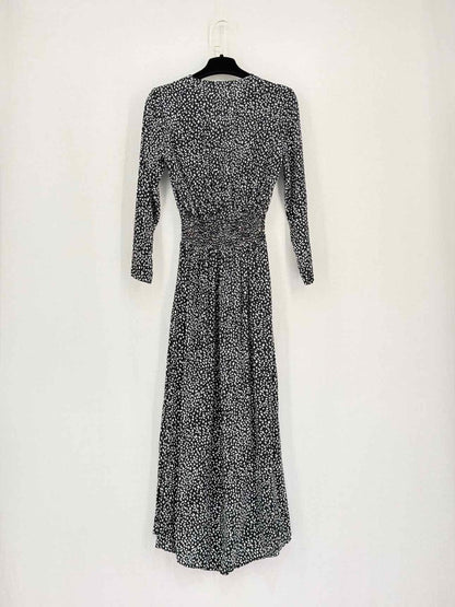 Pre-loved MAJE Rosila Black & White Size US 4 Midi Dress at Reems Closet