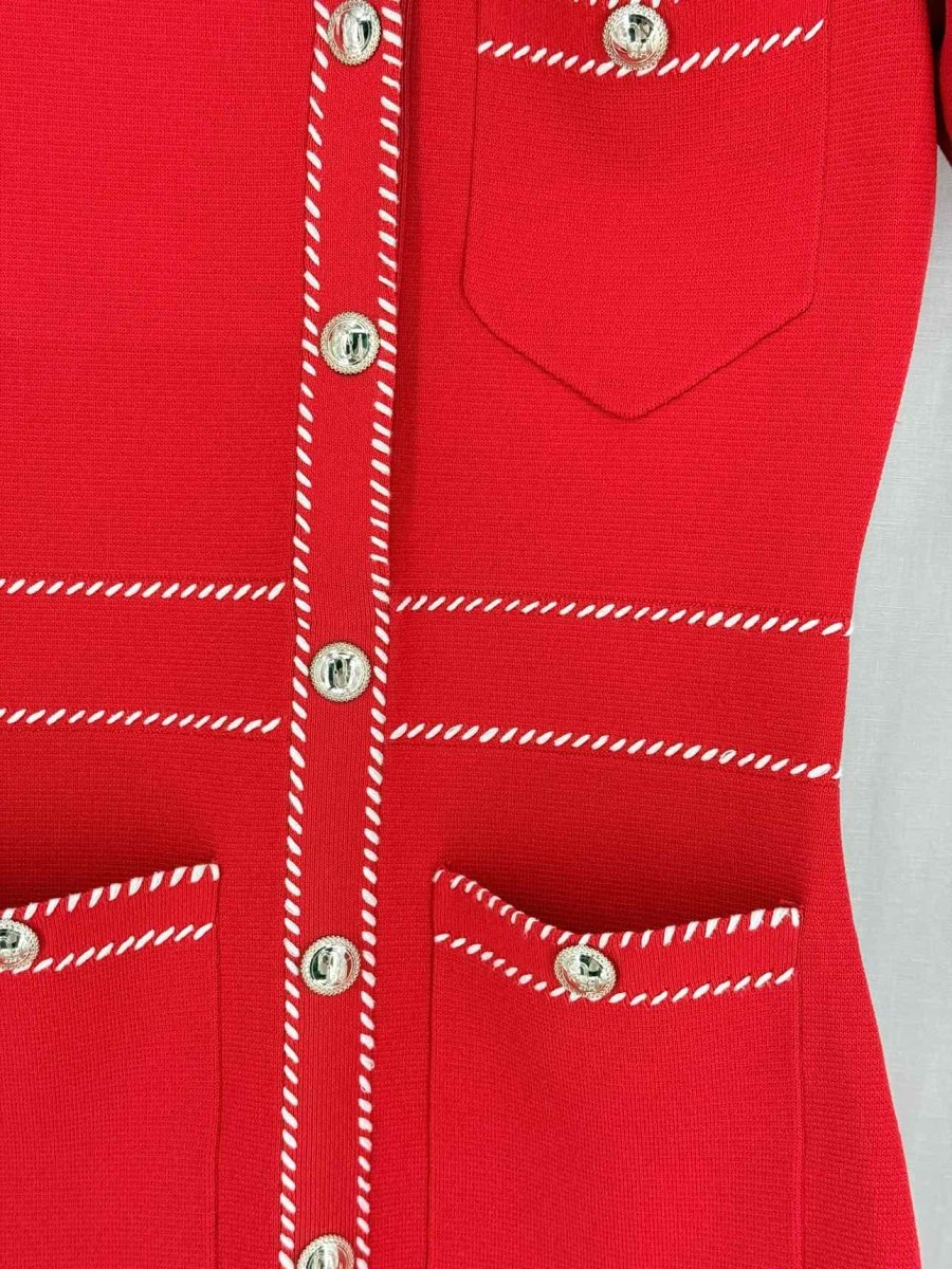 Pre - loved MAJE Ross Red Size US 2 Short Dress at Reems Closet