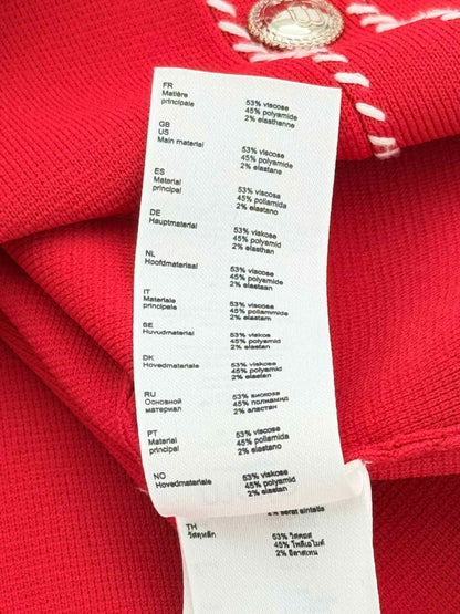 Pre - loved MAJE Ross Red Size US 2 Short Dress at Reems Closet