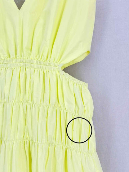 Pre - loved MAJE Runnala Yellow Size US 4 Midi Dress at Reems Closet