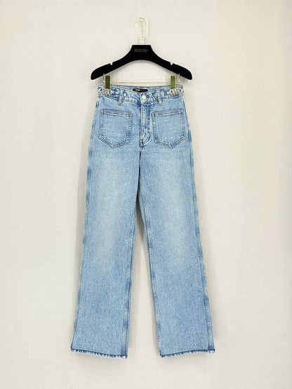 Pre-loved MAJE Straight Leg Faded Blue Size 24 Jeans at Reems Closet
