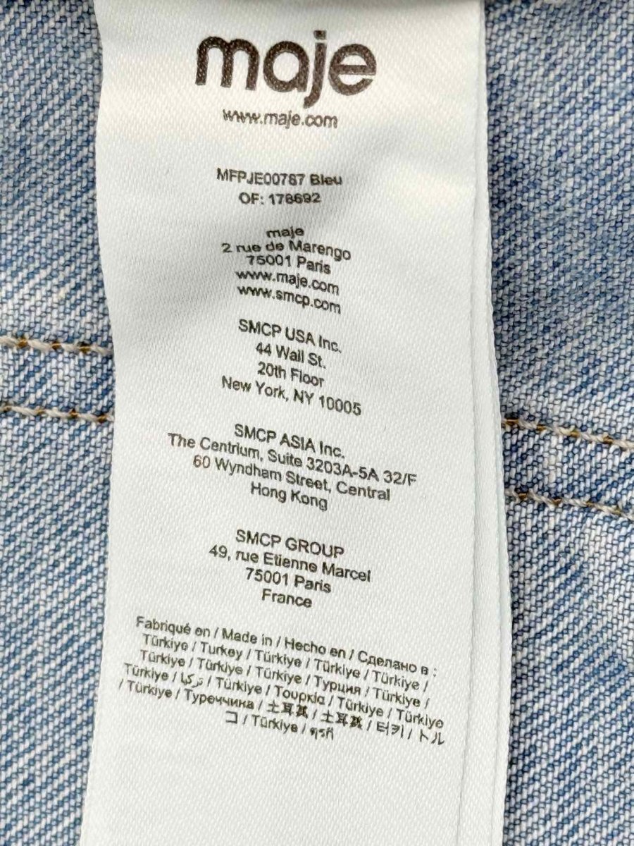 Pre-loved MAJE Straight Leg Faded Blue Size 24 Jeans at Reems Closet