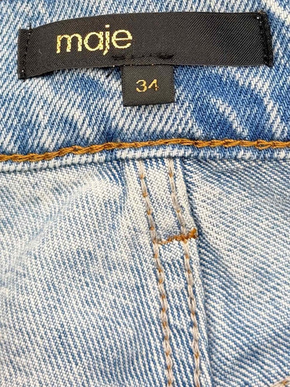 Pre-loved MAJE Straight Leg Faded Blue Size 24 Jeans at Reems Closet