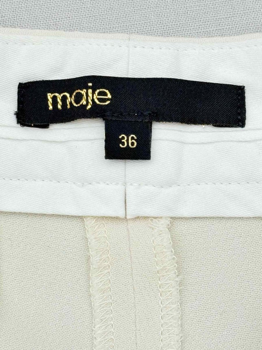 Pre - loved MAJE Tailored White Size US 4 Pants at Reems Closet