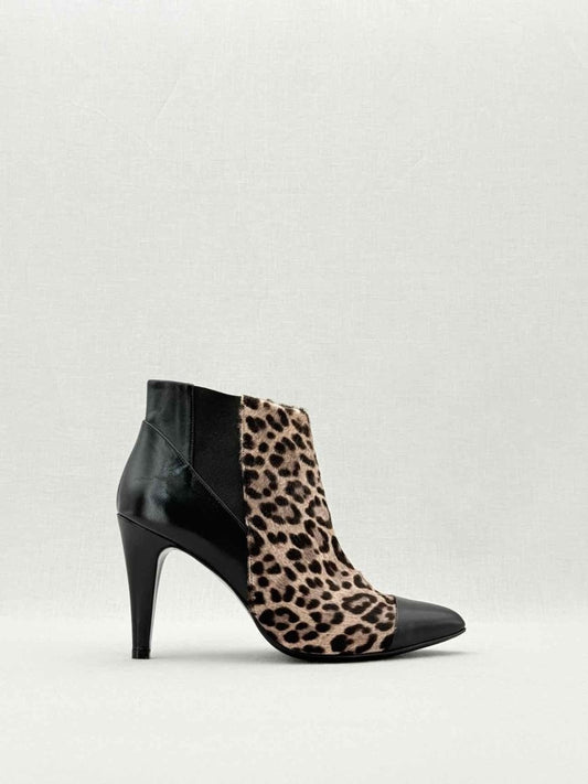 Pre - loved MALENE BIGER Black & Brown Size EU 38 Ankle Boots at Reems Closet