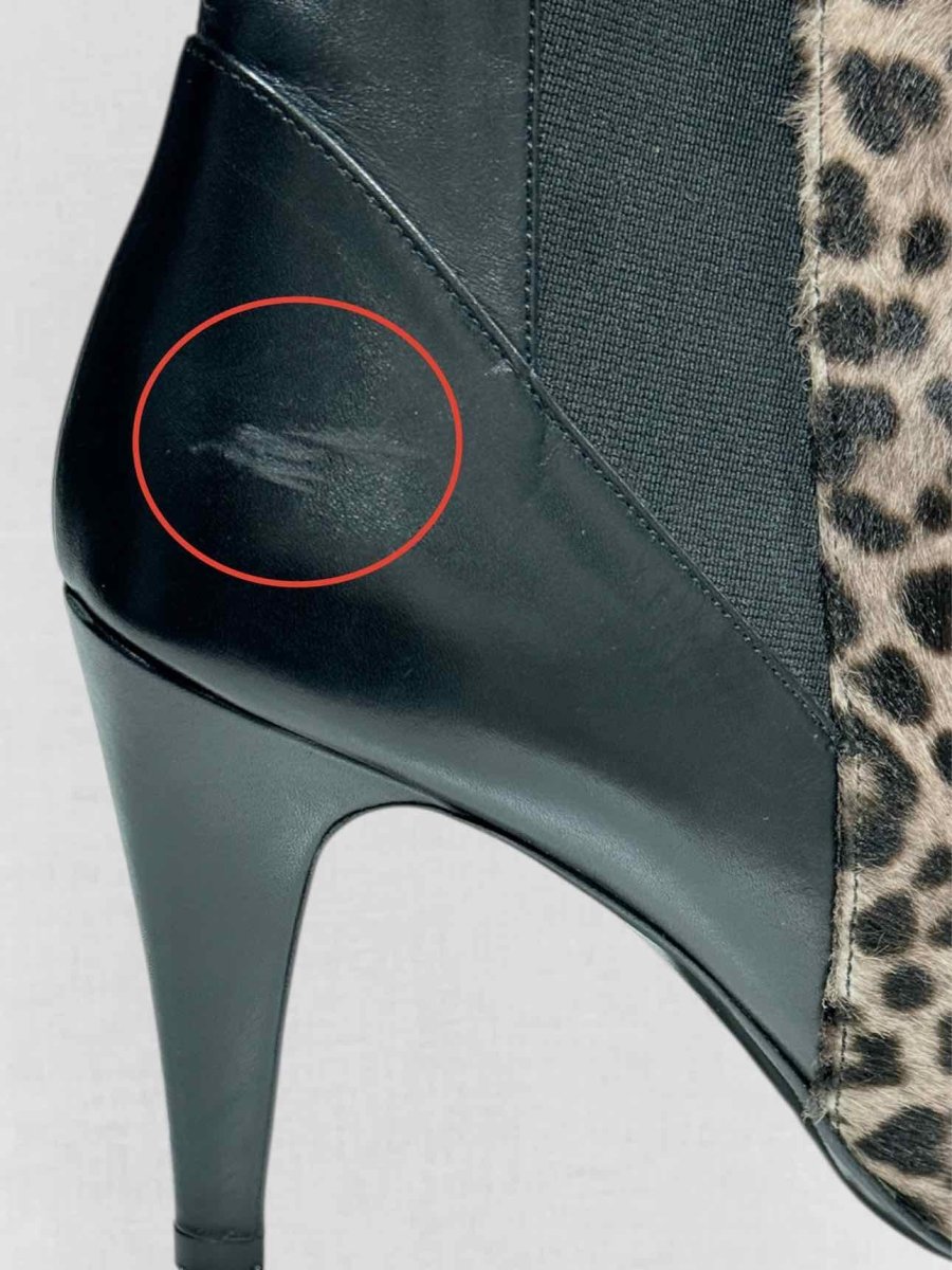 Pre - loved MALENE BIGER Black & Brown Size EU 38 Ankle Boots at Reems Closet