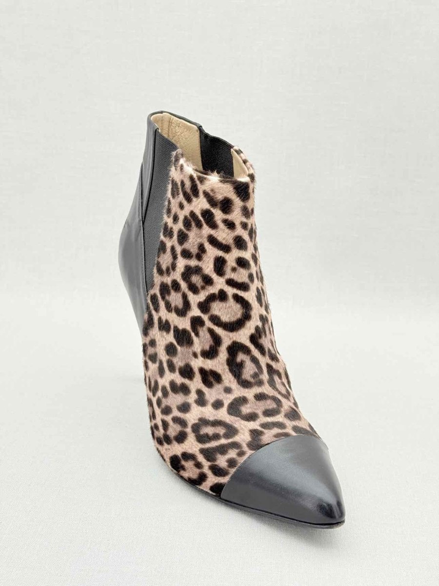 Pre - loved MALENE BIGER Black & Brown Size EU 38 Ankle Boots at Reems Closet