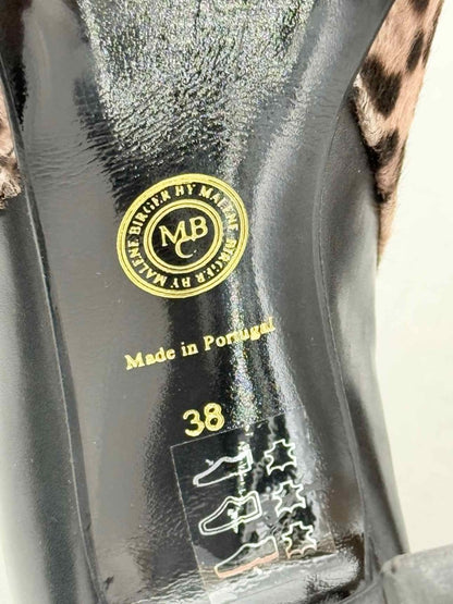 Pre - loved MALENE BIGER Black & Brown Size EU 38 Ankle Boots at Reems Closet