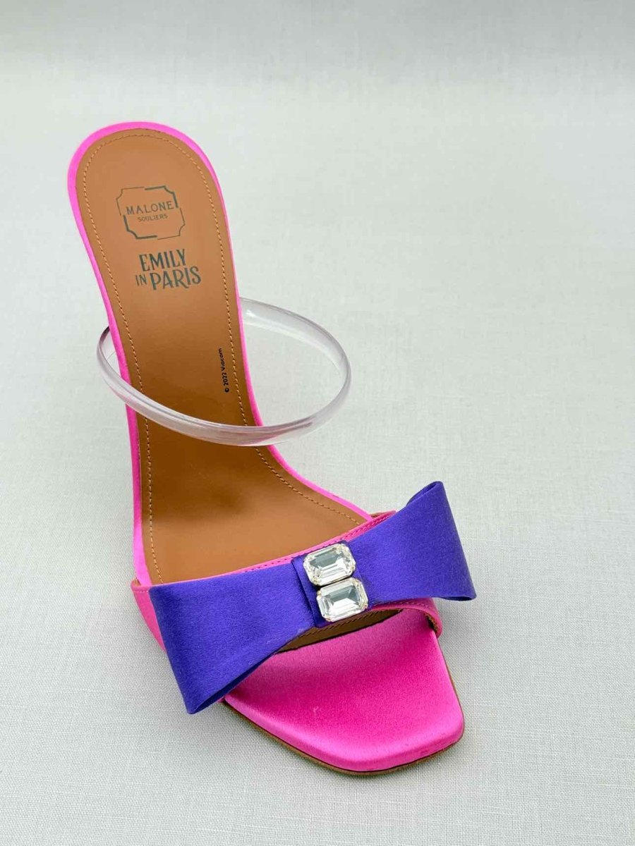 Pre-loved MALONE SOULIERS EA7 Purple & Pink Size EU 37.5 Mules at Reems Closet