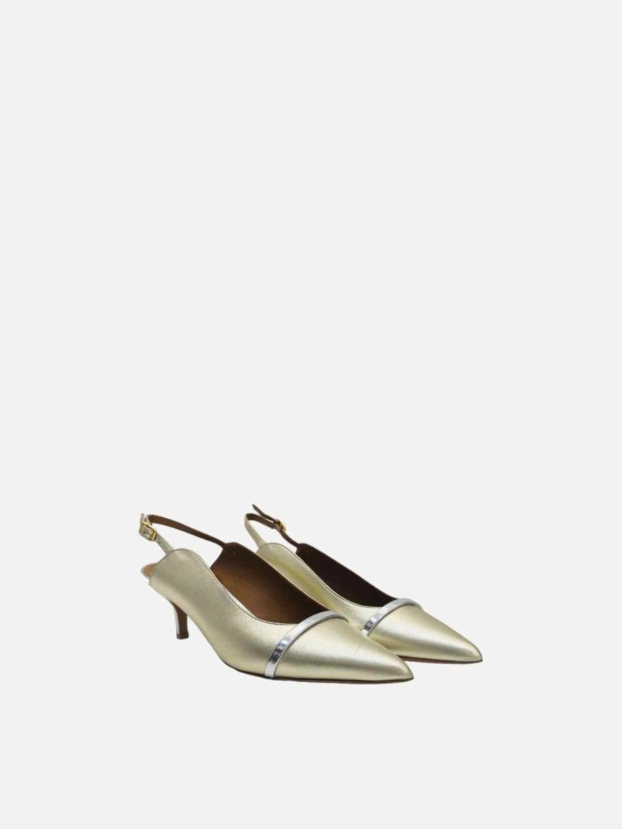 Pre - loved MALONE SOULIERS Kaya Gold Pumps at Reems Closet