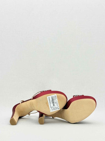 Pre - loved MALONE SOULIERS Lauren Red Size EU 39.5 Heeled Sandals at Reems Closet