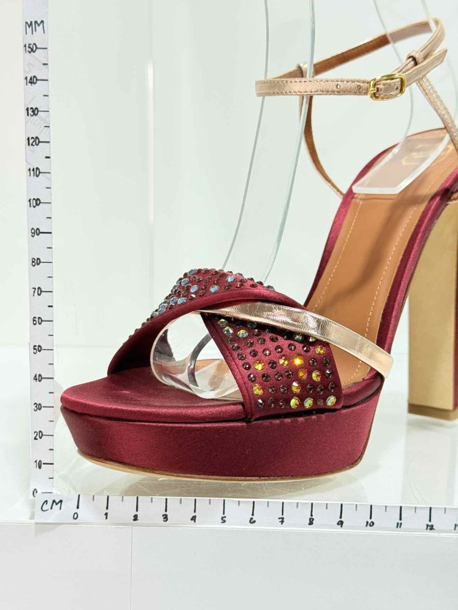 Pre - loved MALONE SOULIERS Lauren Red Size EU 39.5 Heeled Sandals at Reems Closet