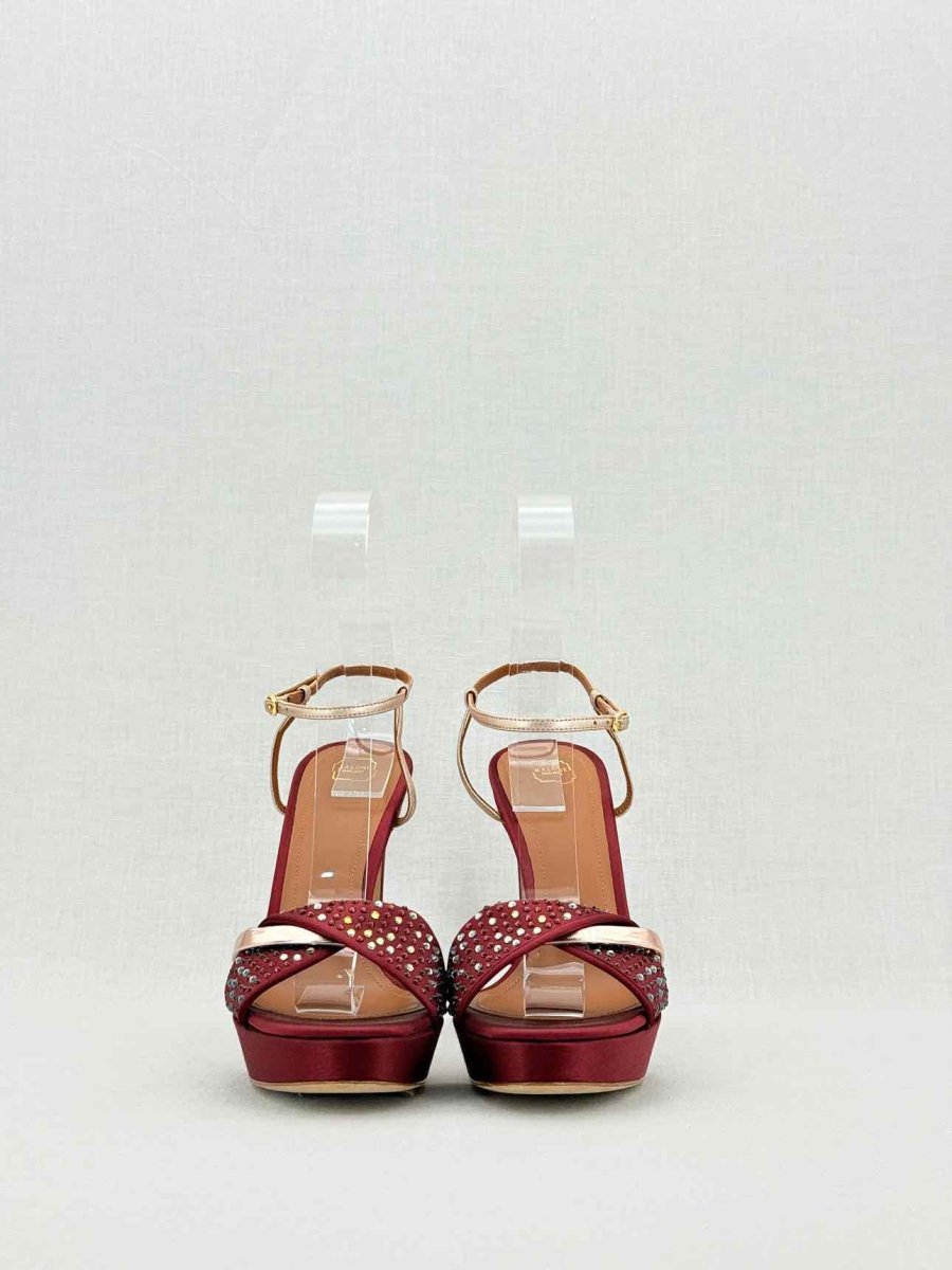 Pre - loved MALONE SOULIERS Lauren Red Size EU 39.5 Heeled Sandals at Reems Closet