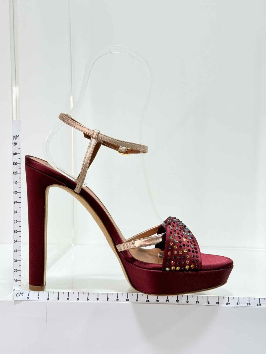 Pre - loved MALONE SOULIERS Lauren Red Size EU 39.5 Heeled Sandals at Reems Closet