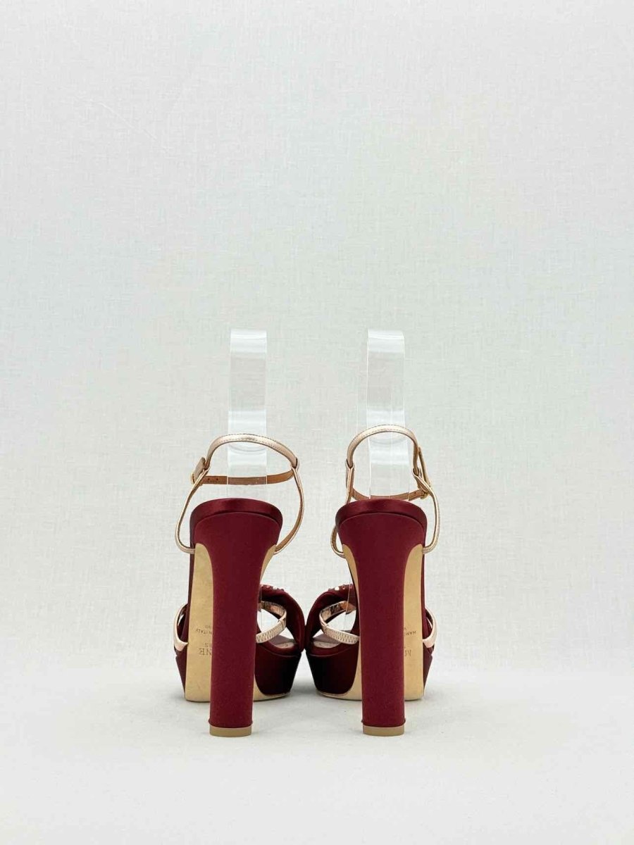 Pre - loved MALONE SOULIERS Lauren Red Size EU 39.5 Heeled Sandals at Reems Closet