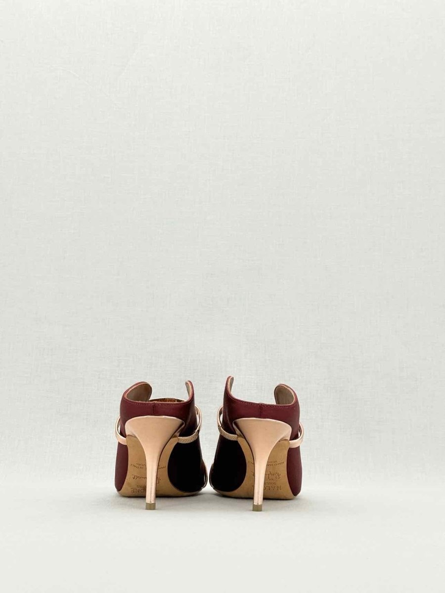 Pre - loved MALONE SOULIERS Maureen Burgundy Size EU 37 Mules at Reems Closet
