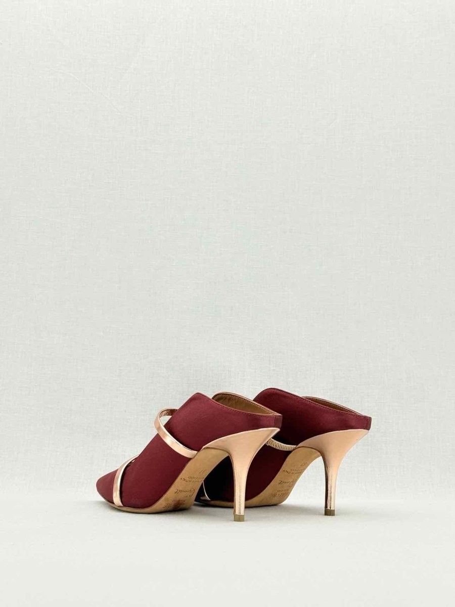 Pre - loved MALONE SOULIERS Maureen Burgundy Size EU 37 Mules at Reems Closet