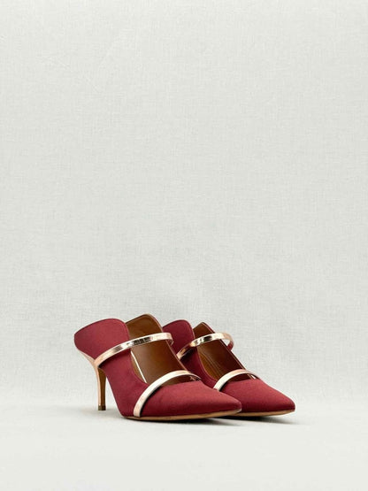 Pre - loved MALONE SOULIERS Maureen Burgundy Size EU 37 Mules at Reems Closet